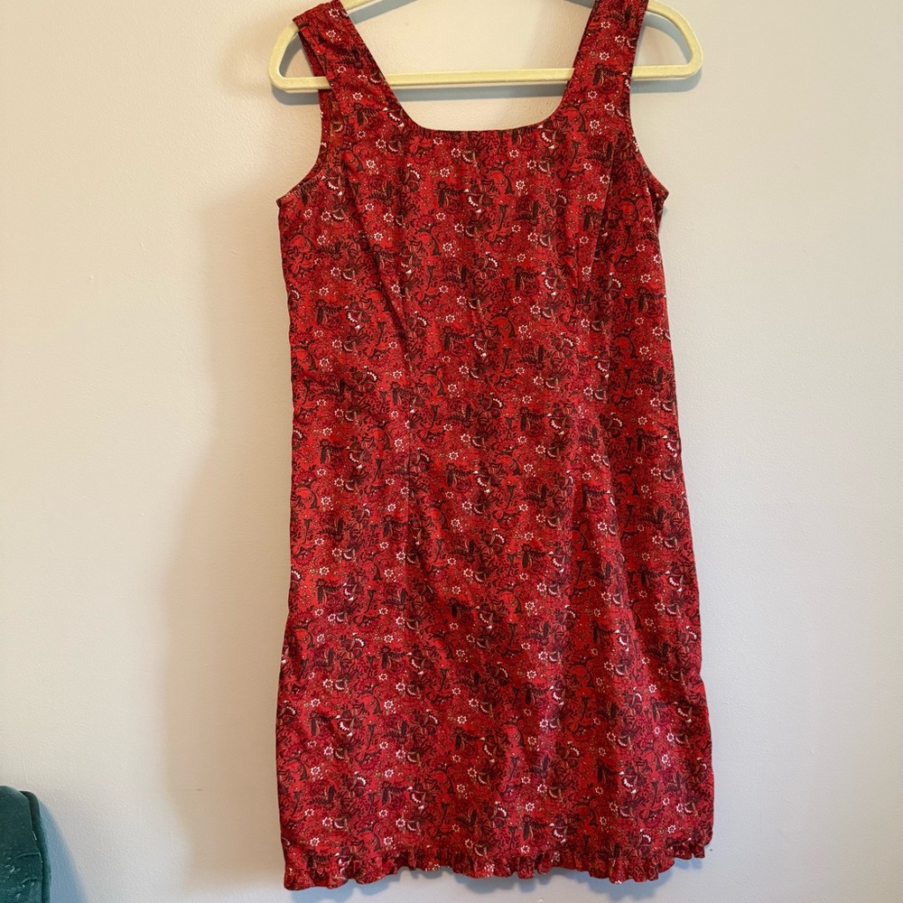 Vintage Faded Glory Red Paisley Dress